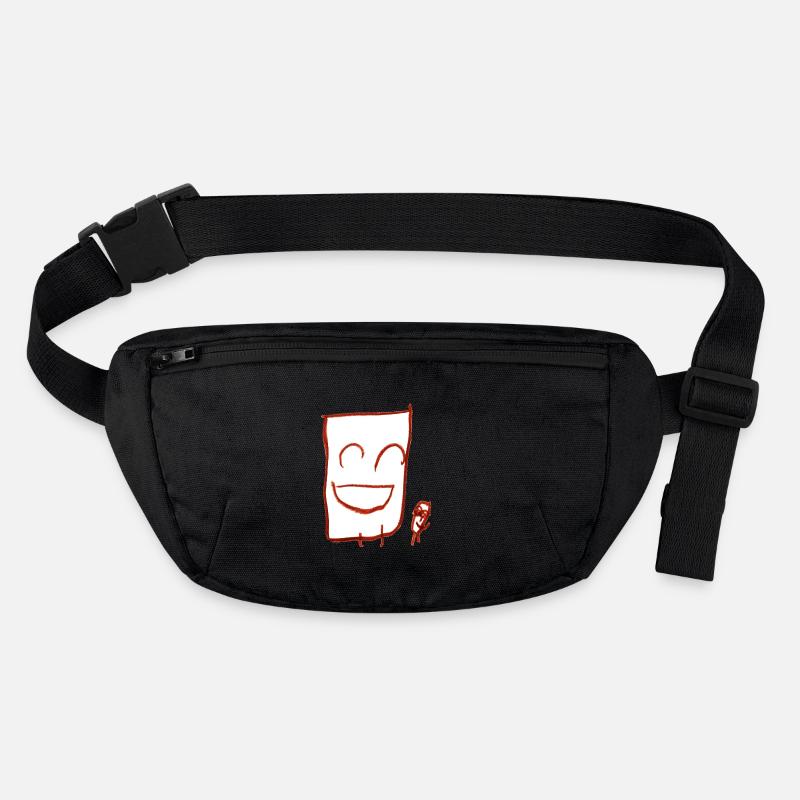 Glückliche Kerle (weiß) Stanley/Stella recycelte Gürteltasche