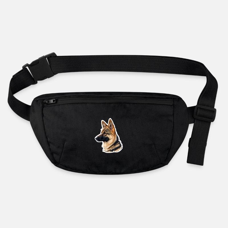 Chien de berger - Sac banane recyclé Stanley/Stella - noir