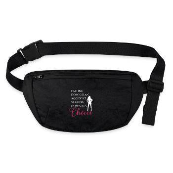 Tomber est un accident - Motivation Spruch - Sac banane recyclé Stanley/Stella - noir - Devant