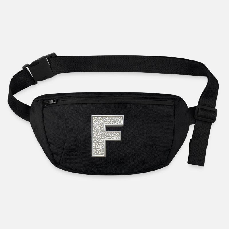 F, lettre, lettre F, initiale, initiale F, monogramme, Sac banane recyclé Stanley/Stella
