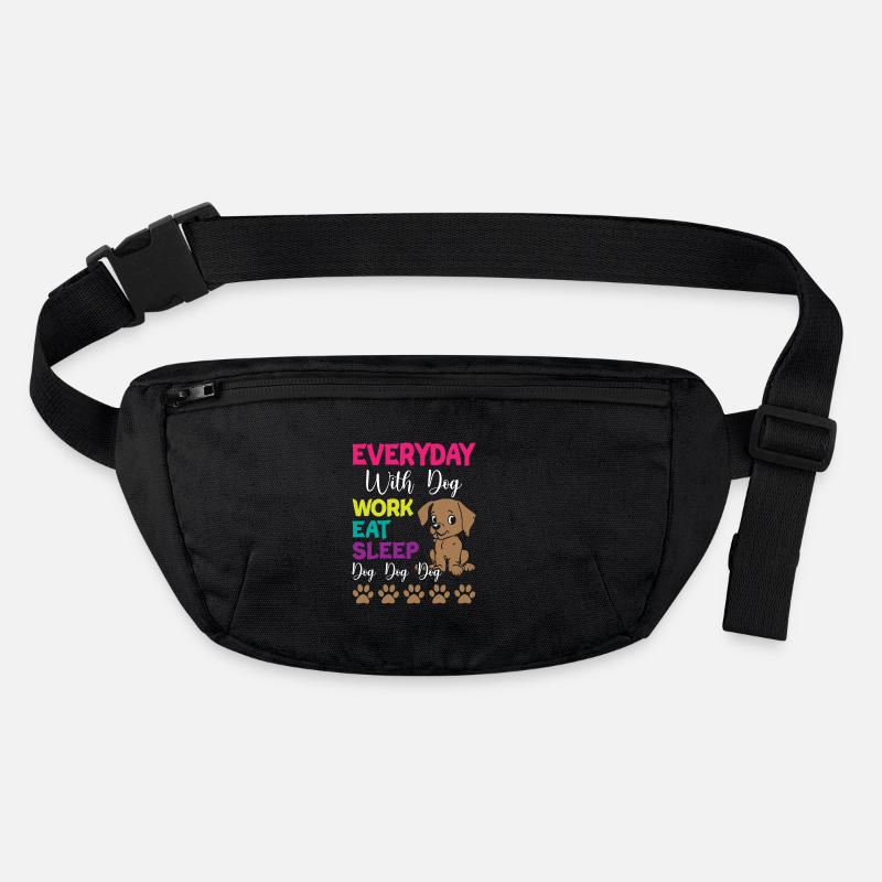 Tous les jours, c’est Chiens Travail Manger Dormir Chien Chien Chien Sac banane recyclé Stanley/Stella