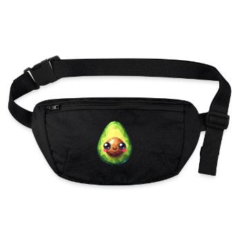 Süße Avocado Polygon - Stanley/Stella recycelte Gürteltasche - Schwarz - Vorne