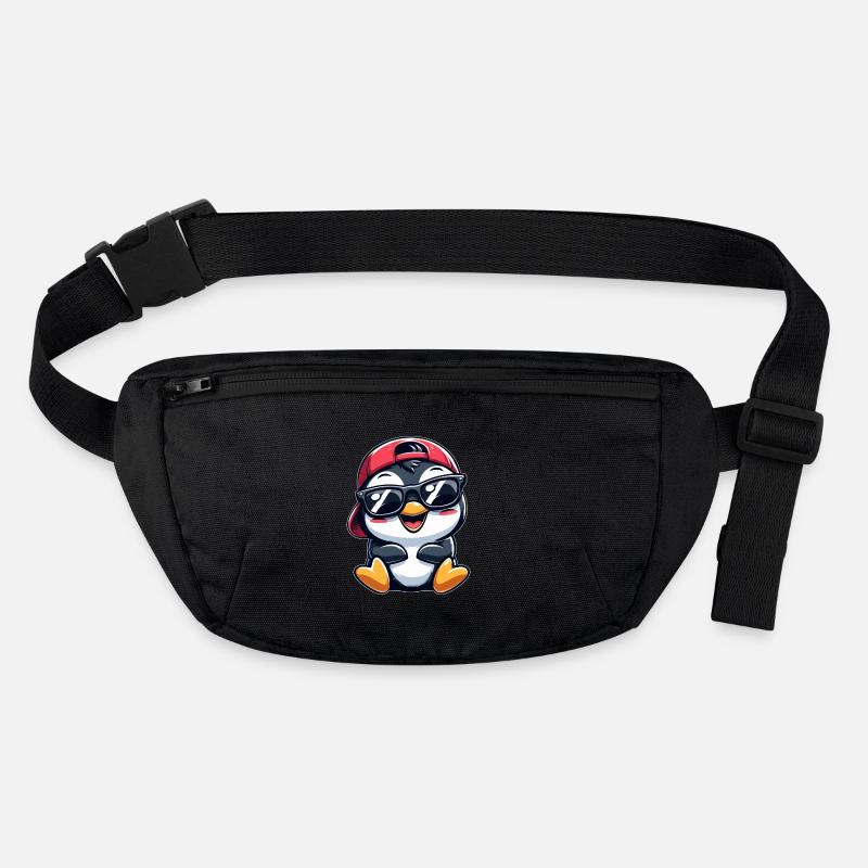 pingouin cool avec des lunettes de soleil style dessin animé Sac banane recyclé Stanley/Stella