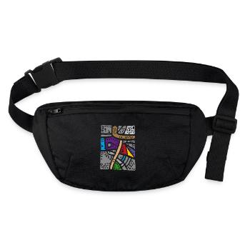 Colors Abstract - Carpet - Stanley/Stella recycled Hip Bag  - black - Front