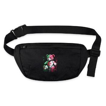 Ourson Dz Art - Sac banane recyclé Stanley/Stella - noir - Devant