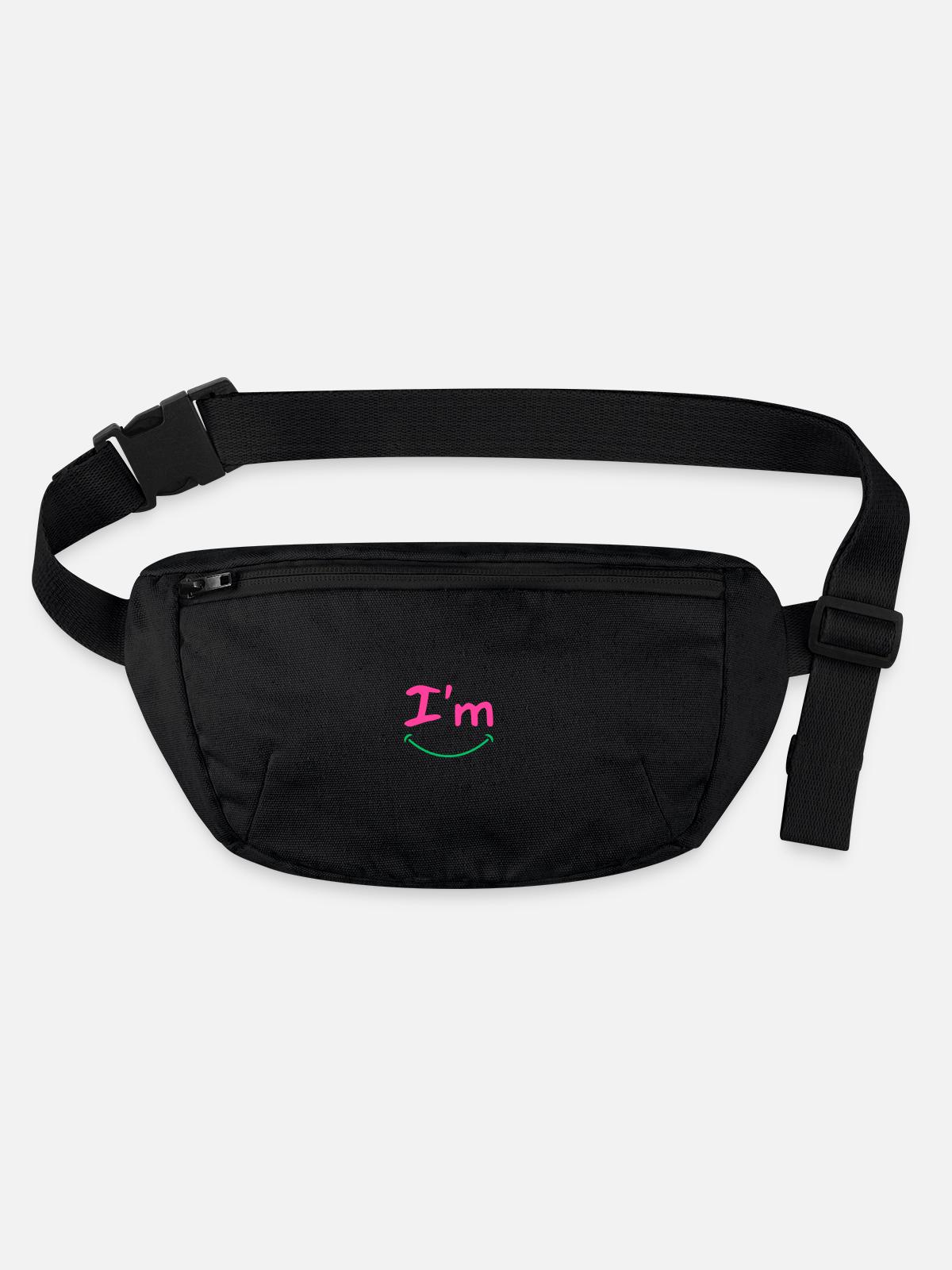 I’m 😊 - Stanley/Stella recycled Hip Bag - black - Front