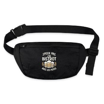 Je peux pas J'ai Bistrot avec les Potos - Sac banane recyclé Stanley/Stella - noir - Devant