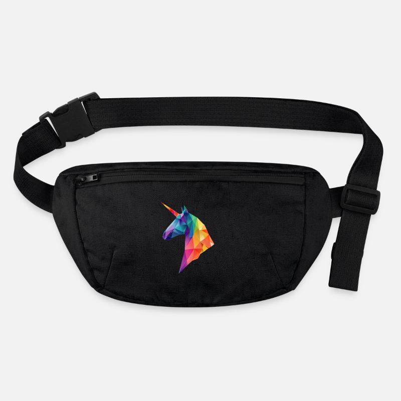 Einhorn Low Poly Art Logo Design Bunt Stanley/Stella recycelte Gürteltasche