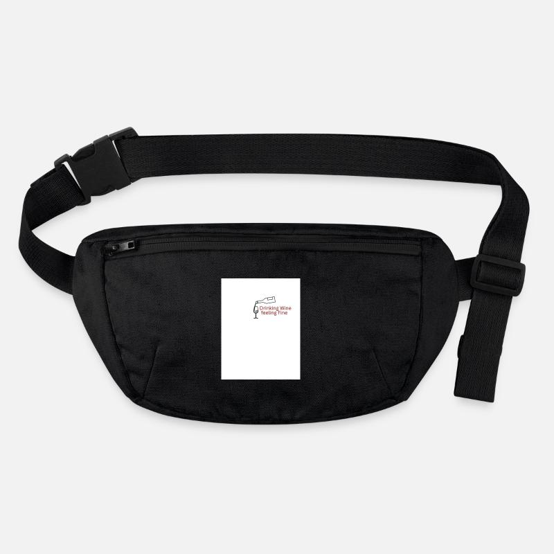 Drinking Wine feeling Fine - Stanley/Stella recycelte Gürteltasche - Schwarz