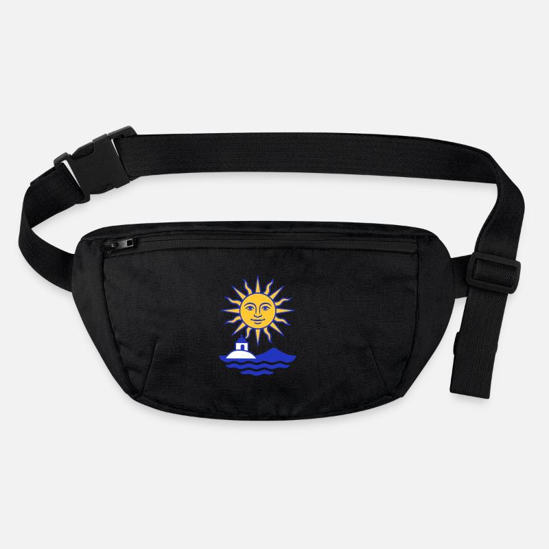 Grèce Soleil : Soleil, Eau, Chapelle Sac banane recyclé Stanley/Stella