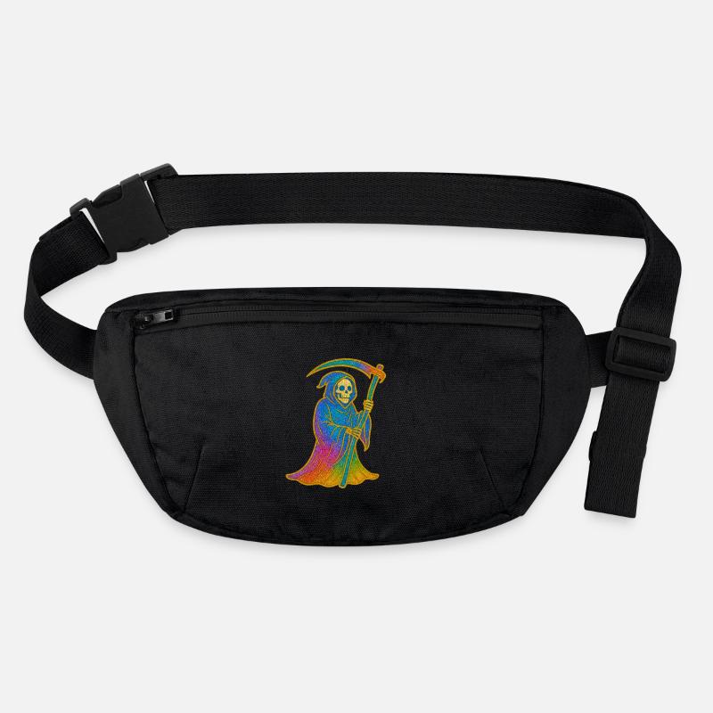 Der Tod | Regenbogen Sensenmann Stanley/Stella recycelte Gürteltasche
