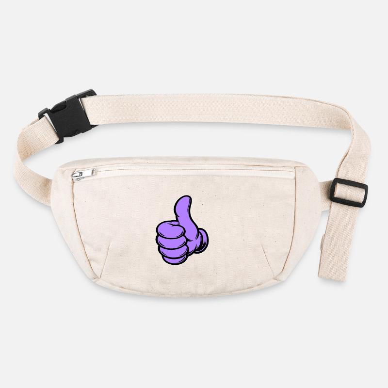 OK Icône de main pouce levé de la bande dessinée Violet Sac banane recyclé Stanley/Stella