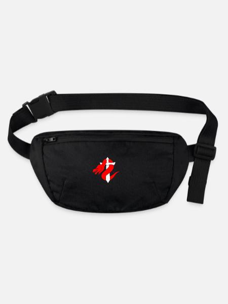 Red Dragon Sword - Stanley/Stella recycled Hip Bag  - black - Front