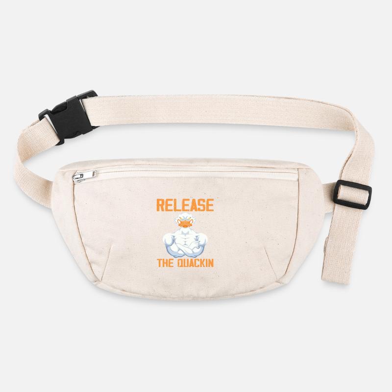 Release The Quackin Gym Weightlifting Bodybuilder Stanley/Stella recycled Hip Bag 