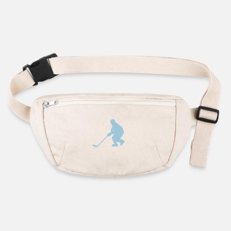Inline-Skaten Hockey Silhouette2 Zeichnung Stanley/Stella recycelte Gürteltasche