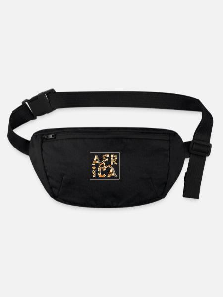 Love Africa - Africa - African Pattern & Style - Stanley/Stella recycled Hip Bag  - black - Front
