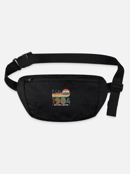 Vintage 1984 cadeau année de naissance 1984 rétro - Sac banane recyclé Stanley/Stella - noir