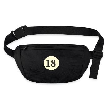 18 Anniversaire - Sac banane recyclé Stanley/Stella - noir - Devant