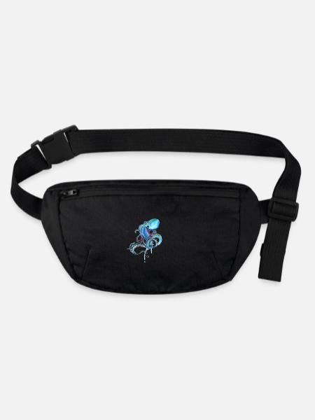 kraake oktopus tentakal illu fisch tintenfisch ora - Sac banane recyclé Stanley/Stella - noir - Devant