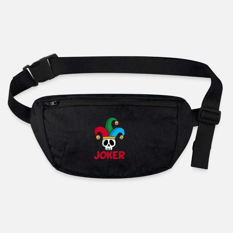 Joker und Schädel Stanley/Stella recycelte Gürteltasche
