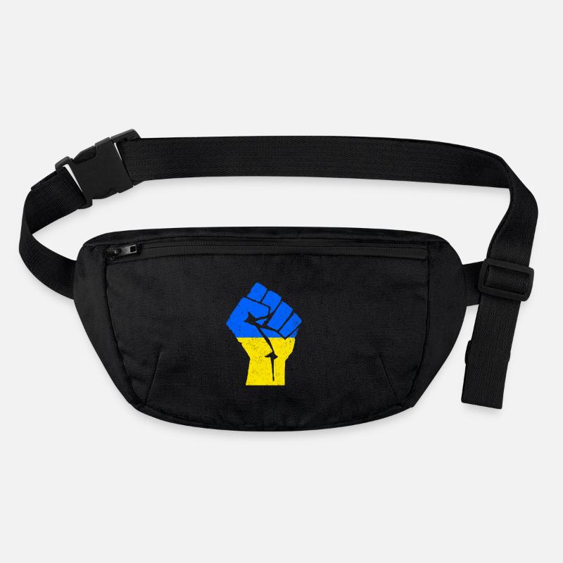 SOUTENEZ L’UKRAINE | Poing aux couleurs ukrainiennes Sac banane recyclé Stanley/Stella