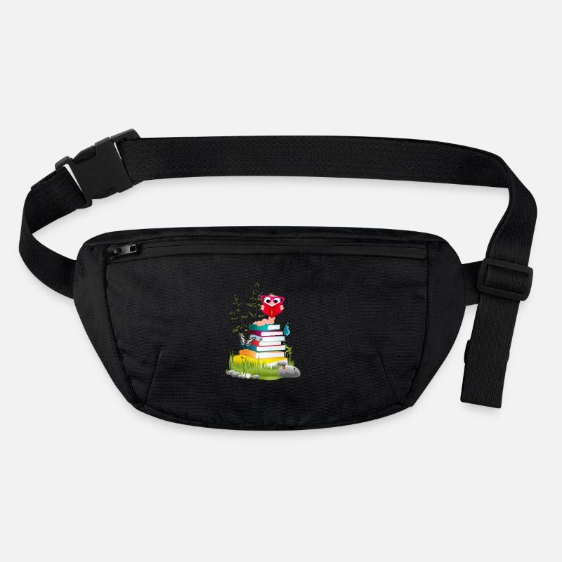 Knowledge-thirsty bookworm while reading a book Stanley/Stella recycled Hip Bag 