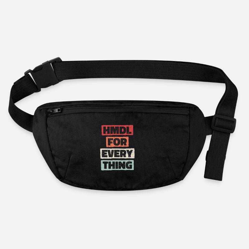HMDL for Evth - Alhamdulillah für alles - Stanley/Stella recycelte Gürteltasche - Schwarz