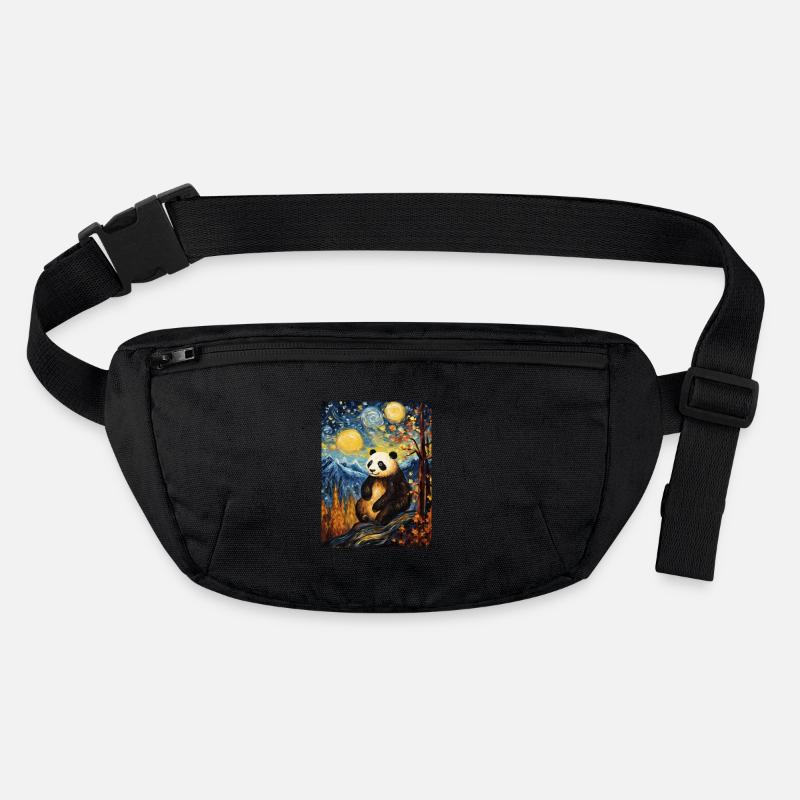 Panda Van Gogh Starry Sky Style Stanley/Stella recycled Hip Bag 