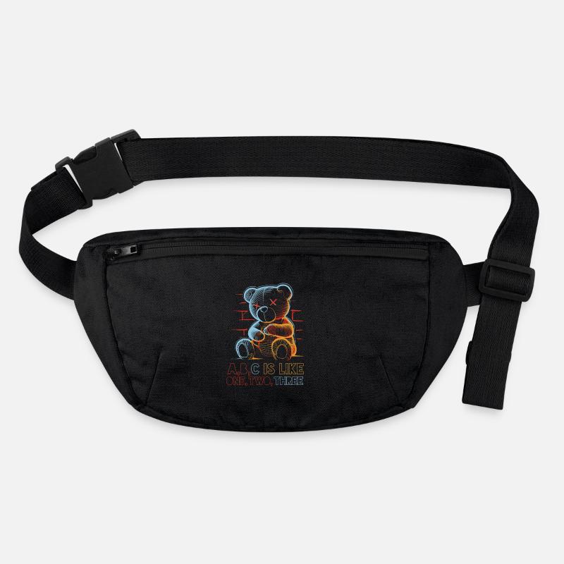 Loving Bear with Alphabet Drawing Stanley/Stella recycled Hip Bag 