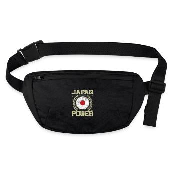 Design japonais cool - Sac banane recyclé Stanley/Stella - noir - Devant