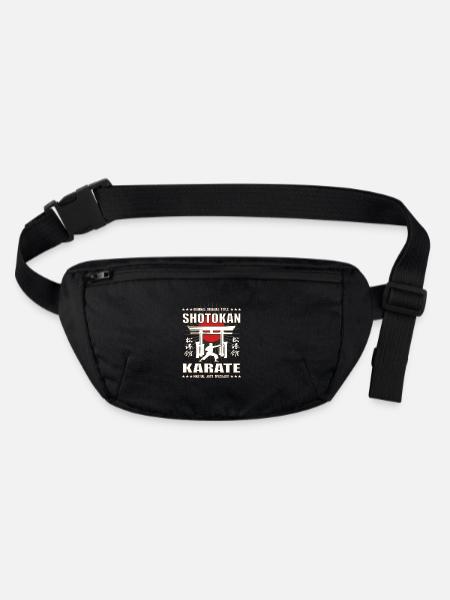 coole Shotokan Kampfsport Design mit Kanji - Stanley/Stella recycelte Gürteltasche - Schwarz - Vorne