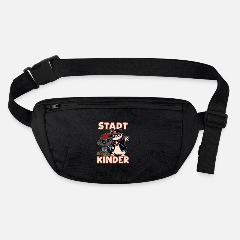 Stadtkinder Design, Hip Hop Katze und Hund Stanley/Stella recycelte Gürteltasche