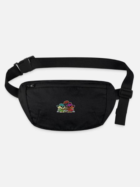 Dog Pack - Cool Street Dog Hip Hop Design - Stanley/Stella recycled Hip Bag  - black - Front