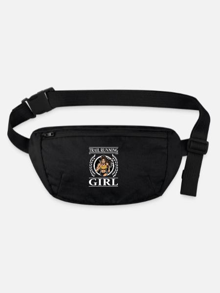 Fille de course sur sentier – La coureuse de la nature - Sac banane recyclé Stanley/Stella - noir - Devant