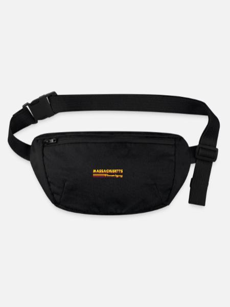 cooles Massachusetts USA Bundesstaaten Design - Stanley/Stella recycelte Gürteltasche - Schwarz - Vorne