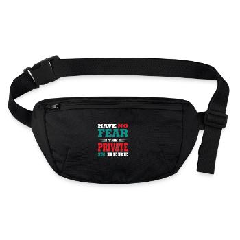 N’ayez pas peur le soldat est là Tenue - Sac banane recyclé Stanley/Stella - noir - Devant