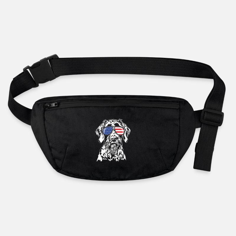 Deutsch Drahthaar Amerika Fahne Hunde Wilsigns Stanley/Stella recycelte Gürteltasche