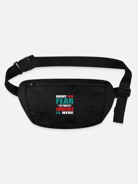 N’ayez pas peur le bûcheron est là Tenue - Sac banane recyclé Stanley/Stella - noir - Devant