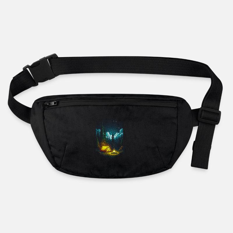 Starry Night Campfire Forest Scene Stanley/Stella recycled Hip Bag 