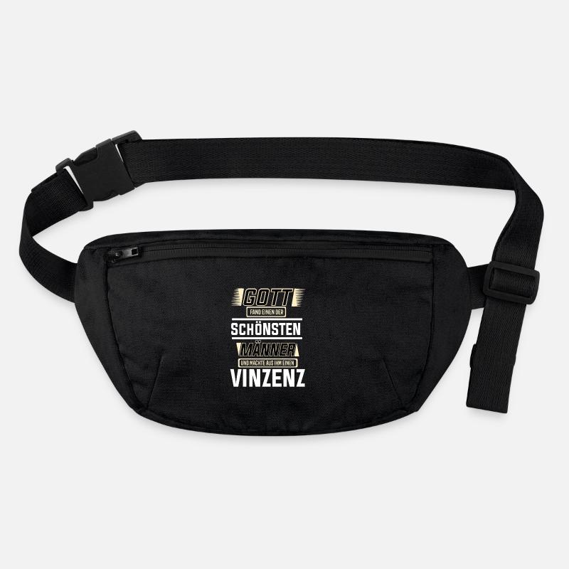 Vinzenz der schönste Mann von Gott geformt Design - Stanley/Stella recycelte Gürteltasche - Schwarz