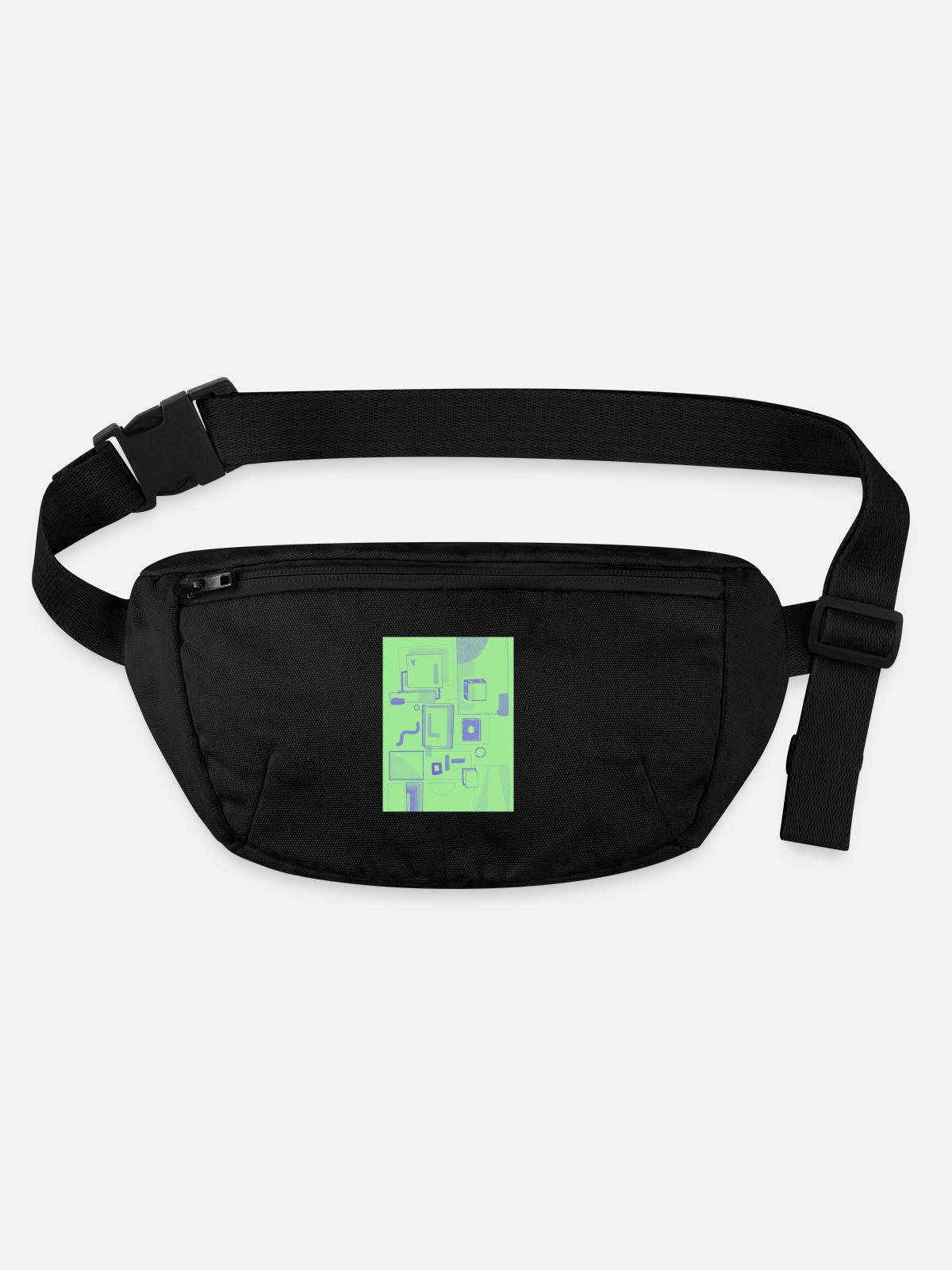 Speech Bubbles - Stanley/Stella recycled Hip Bag  - black - Front