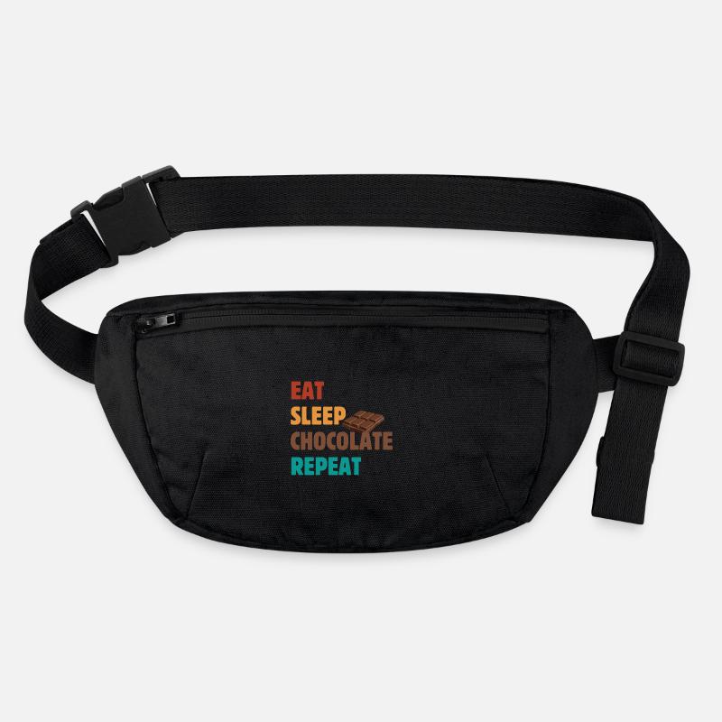 Eat Sleep Chocolate Repeat - Schokolade Spruch Stanley/Stella recycelte Gürteltasche