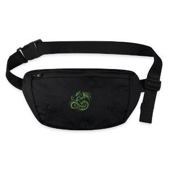 Green Dragon – Mystical, Strong, and Fearless - Stanley/Stella recycled Hip Bag  - black - Front