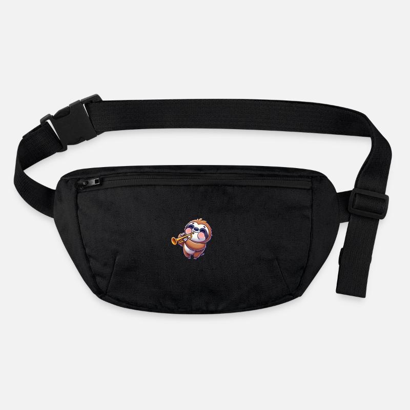 Sloth Trumpet Cartoon Classical Music Stanley/Stella recycled Hip Bag 