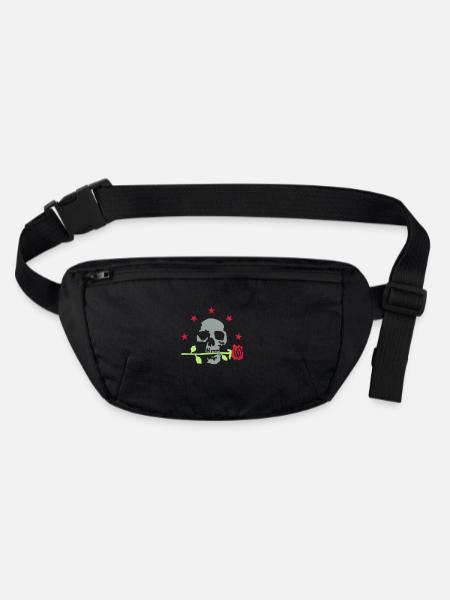 death_rose_092011_d_3c - Stanley/Stella recycled Hip Bag  - black - Front