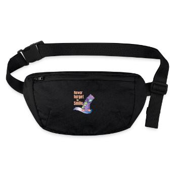 chat disant rire ironie optimisme bonheur lol - Sac banane recyclé Stanley/Stella - noir - Devant
