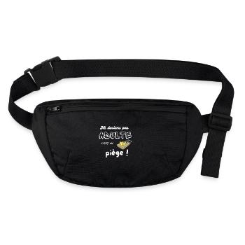 Ne deviens pas adulte, c'est un piège - Sac banane recyclé Stanley/Stella - noir - Devant