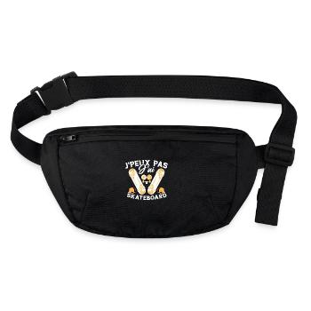 I can't skate - Stanley/Stella recycled Hip Bag  - black - Front