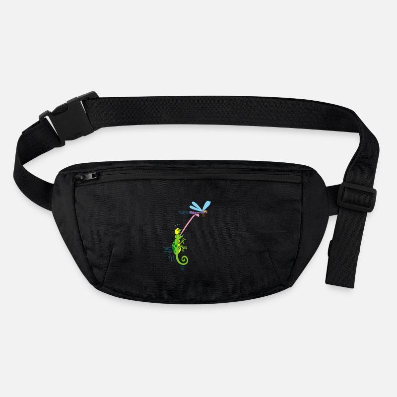 Chameleon and dragonfly Stanley/Stella recycled Hip Bag 