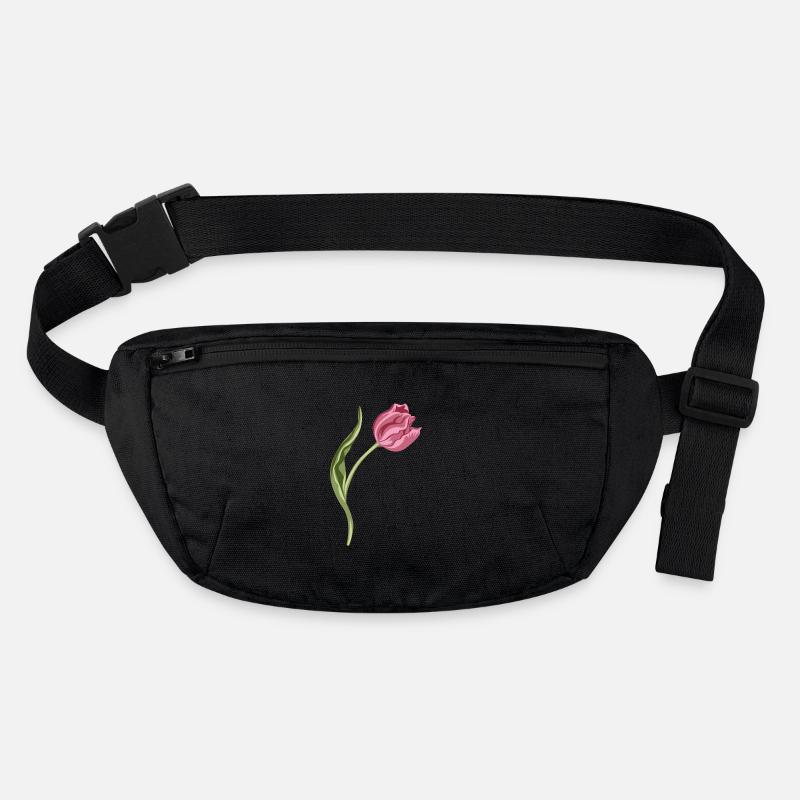 Illustration élégante de tulipe rose Sac banane recyclé Stanley/Stella